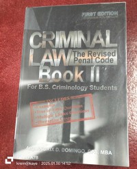 Image of Criminal Law Book II The Revised Penal Code (Black)