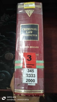 Image of Criminal Law Conspectus