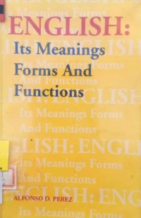 English: Its Meaning forms and function
