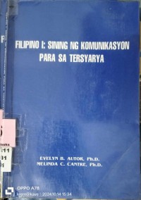Image of Filipino 1: Sining ng Komunikasyon Para sa Tersaya