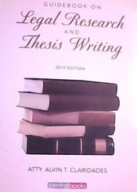 Guide Book on Legal Research and Thesis Writing
