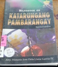 Handbook on Katarungang Pambarangay