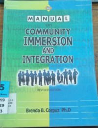 Manual on Community Immersion and Integration