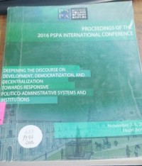 Image of Proceedings of the 2016 PSPA International Conference