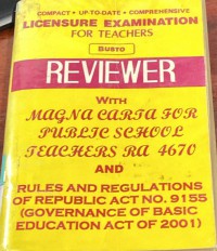 Image of Professional Board Examination for Teachers (REVIEWER)